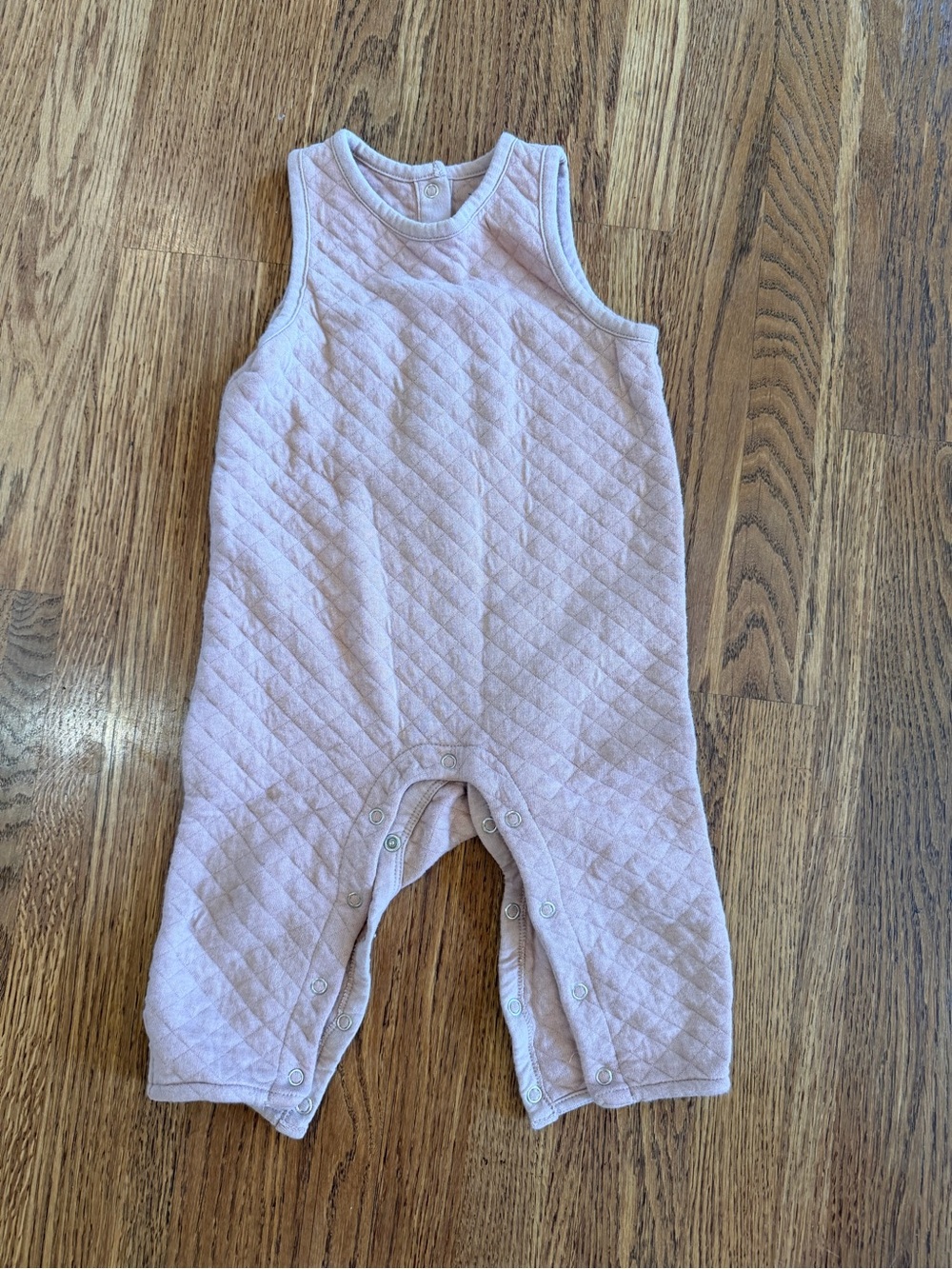 Pehr Mauve Pink Quilted Baby Romper